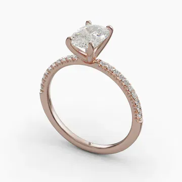 Glaciry Elongated Cushion 14KR Ring - Loading