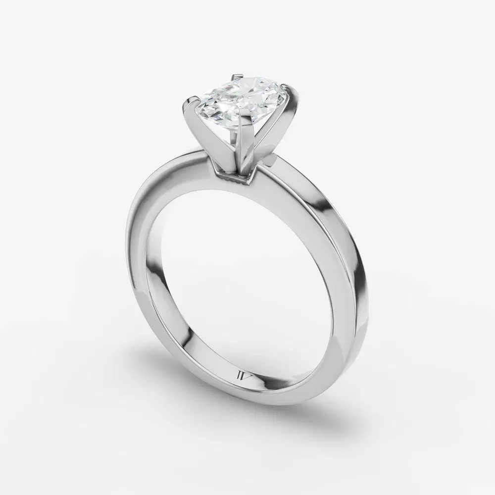 Certified 1 carat Lab Grown Diamond Oval Cut Solitaire, Classic, Simple Engagement Ring in Platinum-Elun